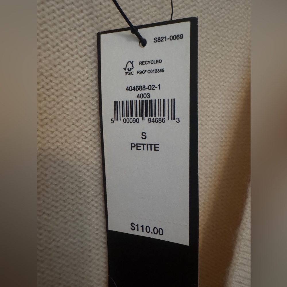 Banana Republic Long Sleeve Wrap Dress in Cream Color - Picture 2 of 7